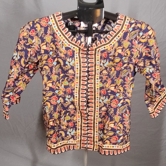 Colorful Floral Patterned Jacket - Picture 1 of 11